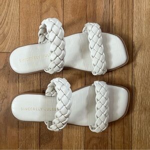 Sincerely Jules Cream Braided Sandals